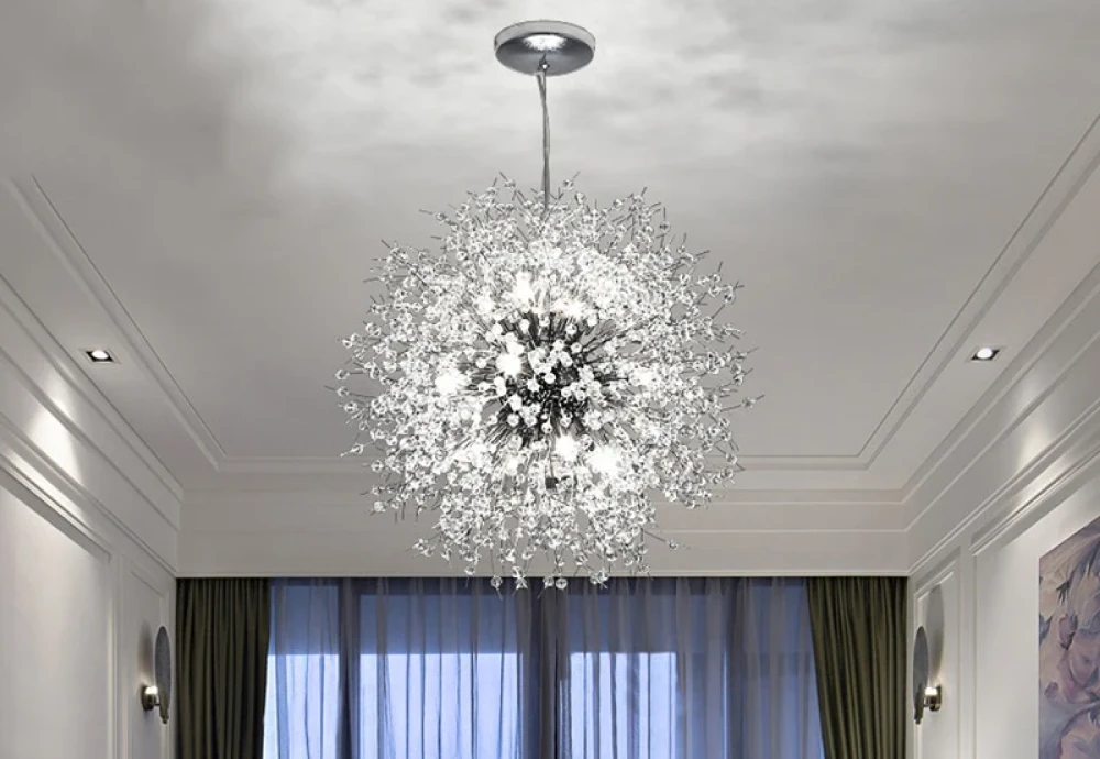 round modern crystal chandelier